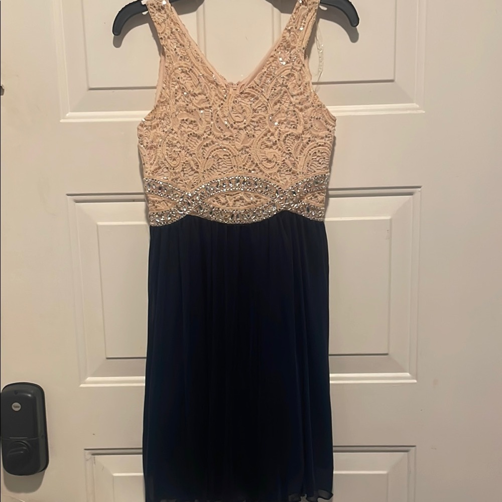 Speechless Pink and Navy Formal Kids Dress